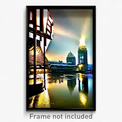 Pixel Art Poster - Frosty Barbican (8 Bit Psychedelic Trippy Video Game Print)