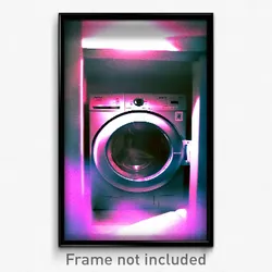 Pixel Art Poster - Mysterious Washing Machine (8 Bit Video Game Print)