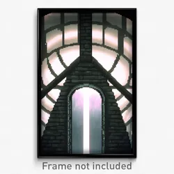Pixel Art Poster - Dreary Vault (8 Bit Psychedelic Trippy Video Game Print)