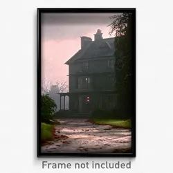 Pixel Art Poster - Dreary Manse (8 Bit Psychedelic Trippy Video Game Print)