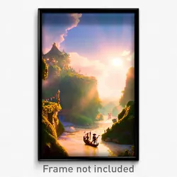Pixel Art Poster - Miniature Vale (8 Bit Psychedelic Trippy Video Game Print)