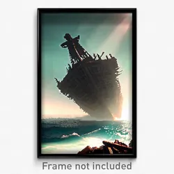 Pixel Art Poster - Thick Sea Wreck (8 Bit Psychedelic Trippy Video Game Print)