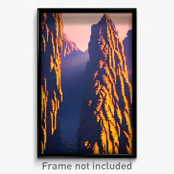 Pixel Art Poster - Extra Large Fissure (8 Bit Psychedelic Video Game Print)