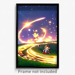 Pixel Art Poster - Animated Fairy Ring (8 Bit Psychedelic Video Game Print)