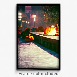 Pixel Art Poster - Dreary Thanksgiving (8 Bit Psychedelic Video Game Print)