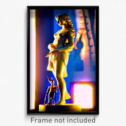 Pixel Art Poster - Attractive Statue (8 Bit Psychedelic Trippy Video Game Print)