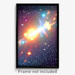 Pixel Art Poster - Dreary Galaxy Battle (8 Bit Psychedelic Video Game Print)