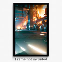 Pixel Art Poster - Complex Foundry (8 Bit Psychedelic Trippy Video Game Print)