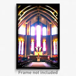 Pixel Art Poster - Tremendous Tabernacle (8 Bit Psychedelic Video Game Print)