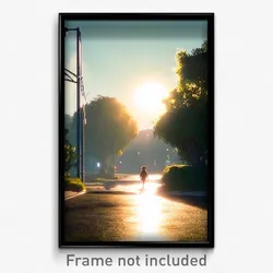 Pixel Art Poster - Peaceful Junction (8 Bit Psychedelic Trippy Video Game Print)