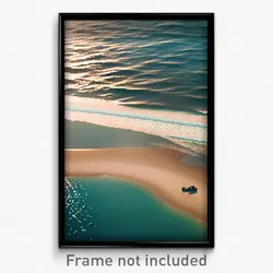 Pixel Art Poster - Little Inlet (8 Bit Psychedelic Trippy Video Game Print)