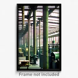 Pixel Art Poster - Simplistic Factory (8 Bit Psychedelic Video Game Print)