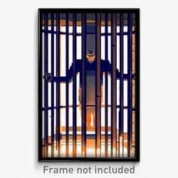 Pixel Art Poster - Extra Large Prison (8 Bit Psychedelic Video Game Print)