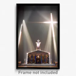 Pixel Art Poster - Spotless Tabernacle (8 Bit Psychedelic Video Game Print)