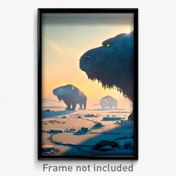 Pixel Art Poster - Buzzing Tundra (8 Bit Psychedelic Trippy Video Game Print)
