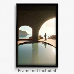 Pixel Art Poster - Round Cove (8 Bit Psychedelic Trippy Weird Video Game Print)