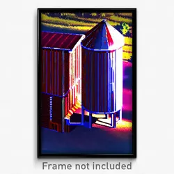 Pixel Art Poster - Gracious Silo (8 Bit Psychedelic Trippy Video Game Print)