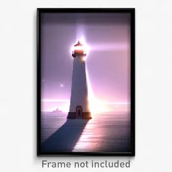 Pixel Art Poster - Infinite Lighthouse (8 Bit Psychedelic Video Game Print)
