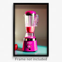 Pixel Art Poster - Rosy Blender (8 Bit Psychedelic Trippy Video Game Print)
