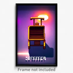 Pixel Art Poster - Superb Barrow (8 Bit Psychedelic Trippy Video Game Print)