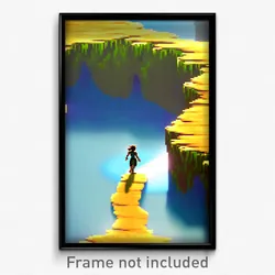Pixel Art Poster - Agile Isle (8 Bit Psychedelic Trippy Weird Video Game Print)
