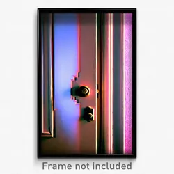 Pixel Art Poster - Familiar Door Knob (8 Bit Psychedelic Video Game Print)