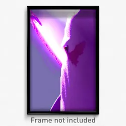 Pixel Art Poster - Purple Scar (8 Bit Psychedelic Trippy Weird Video Game Print)
