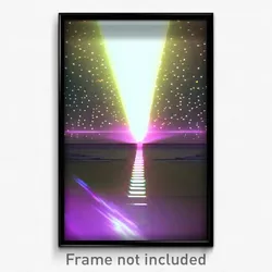 Pixel Art Poster - Dazzling Parapet (8 Bit Psychedelic Trippy Video Game Print)