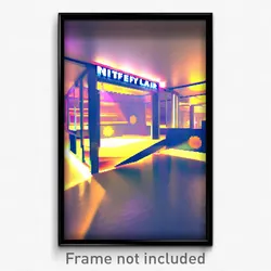 Pixel Art Poster - Nifty Lair (8 Bit Psychedelic Trippy Weird Video Game Print)