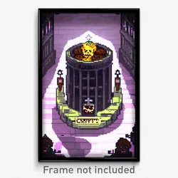 Pixel Art Poster - Nutty Crypt (8 Bit Psychedelic Trippy Weird Video Game Print)