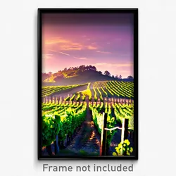 Pixel Art Poster - Novel Vineyard (8 Bit Psychedelic Trippy Video Game Print)