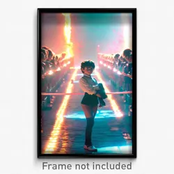 Pixel Art Poster - Heavenly Academy (8 Bit Psychedelic Trippy Video Game Print)