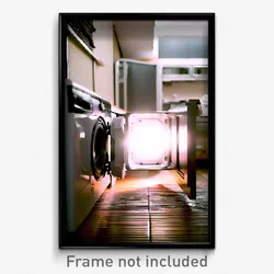 Pixel Art Poster - Hidden Washing Machine (8 Bit Psychedelic Video Game Print)