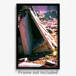 Pixel Art Poster - Damaged Resting Place (8 Bit Psychedelic Video Game Print)