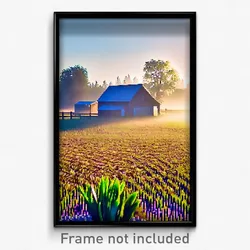 Pixel Art Poster - Pure Farm (8 Bit Psychedelic Trippy Weird Video Game Print)