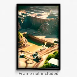 Pixel Art Poster - Tiny Quarry (8 Bit Psychedelic Trippy Weird Video Game Print)