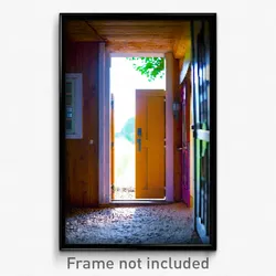 Pixel Art Poster - Rural Door (8 Bit Psychedelic Trippy Weird Video Game Print)
