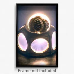 Pixel Art Poster - Spherical Chest (8 Bit Psychedelic Trippy Video Game Print)