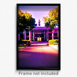 Pixel Art Poster - Stylish Campus (8 Bit Psychedelic Trippy Video Game Print)
