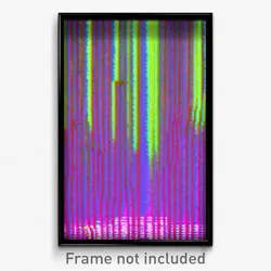 Pixel Art Poster - Glitchy Square (8 Bit Psychedelic Trippy Video Game Print)