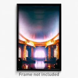 Pixel Art Poster - Treasured Space (8 Bit Psychedelic Trippy Video Game Print)