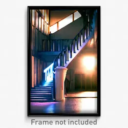 Pixel Art Poster - Notable Stair (8 Bit Psychedelic Trippy Video Game Print)