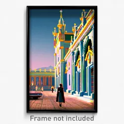 Pixel Art Poster - Lavish County (8 Bit Psychedelic Trippy Video Game Print)