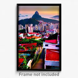 Pixel Art Poster - Shifty Brazilian City (8 Bit Psychedelic Video Game Print)