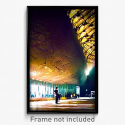 Pixel Art Poster - Grand Barcelona (8 Bit Psychedelic Trippy Video Game Print)