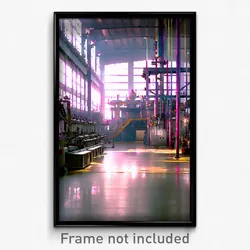 Pixel Art Poster - Silly Factory (8 Bit Psychedelic Trippy Video Game Print)