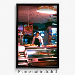 Pixel Art Poster - Notable Pizza Shop (8 Bit Psychedelic Video Game Print)