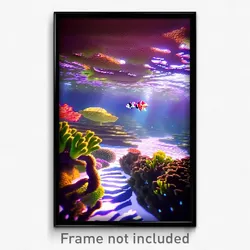 Pixel Art Poster - Admired Reef (8 Bit Psychedelic Trippy Video Game Print)