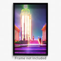 Pixel Art Poster - Prestigious Domain (8 Bit Psychedelic Video Game Print)