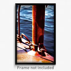 Pixel Art Poster - Rusty Mooring (8 Bit Psychedelic Trippy Video Game Print)